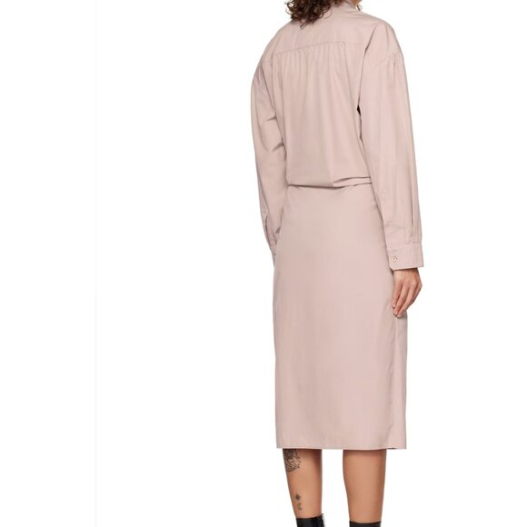 LEMAIRE Peach Twisted Midi Dress Size 38 - Picture 6 of 10